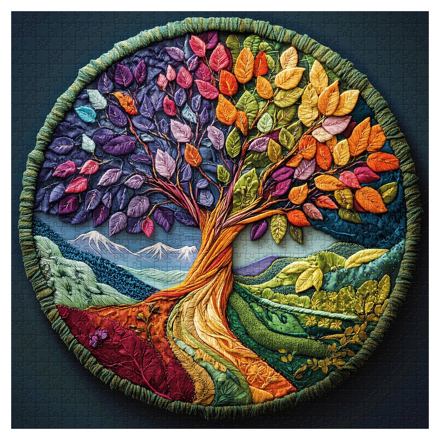 Quilted Life Tree Jigsaw Puzzle 1000 Pieces