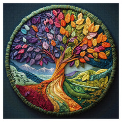 Quilted Life Tree Jigsaw Puzzle 1000 Pieces