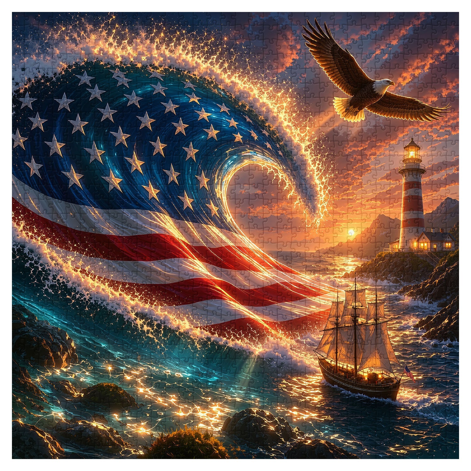 Puzzle Stelle e Libertà del Mare 1000 Pezzi