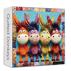 Quilted Donkeys&nbsp;Jigsaw Puzzle 1000 Pieces