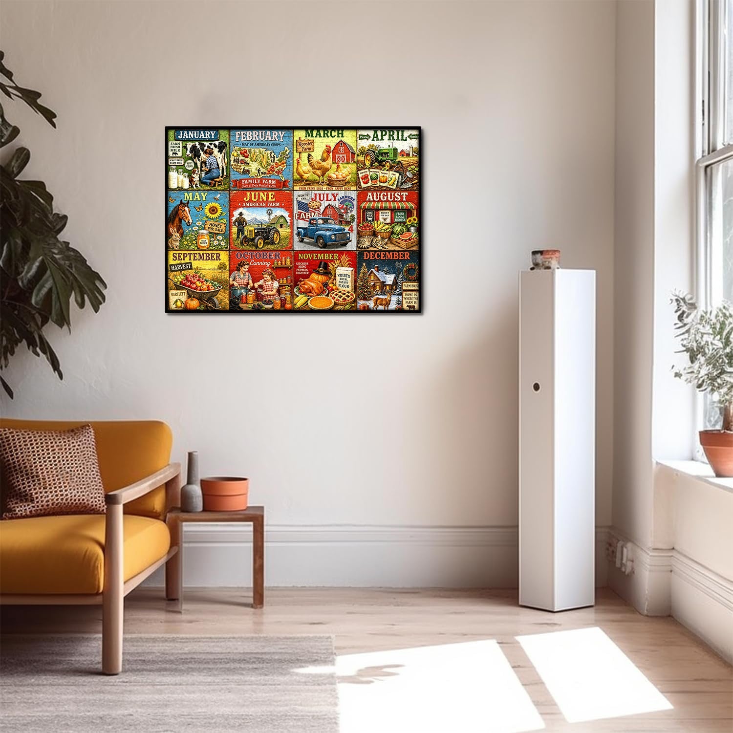 Twelve Farm Months Jigsaw Puzzle 1000 Pieces