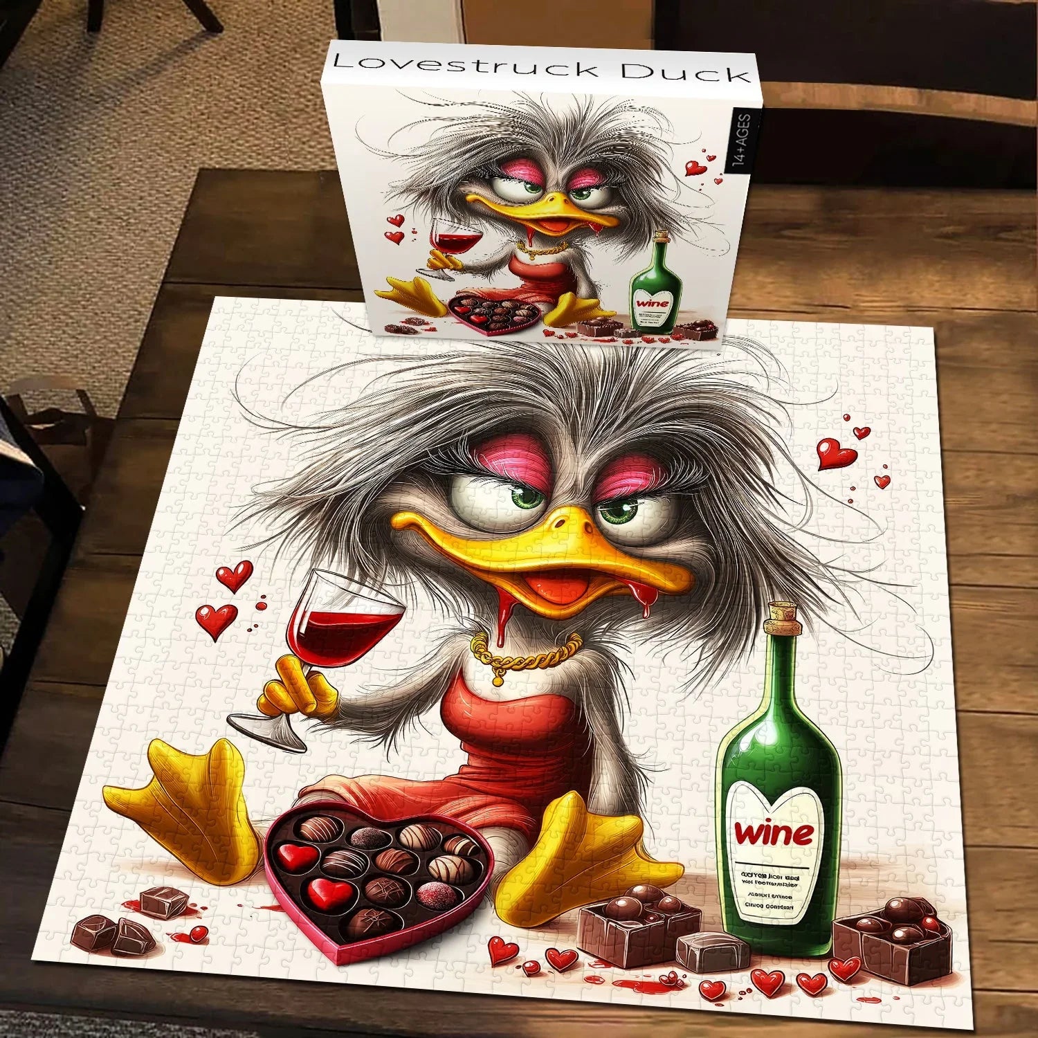 Lovestruck Duck Jigsaw Puzzle 1000 Pieces