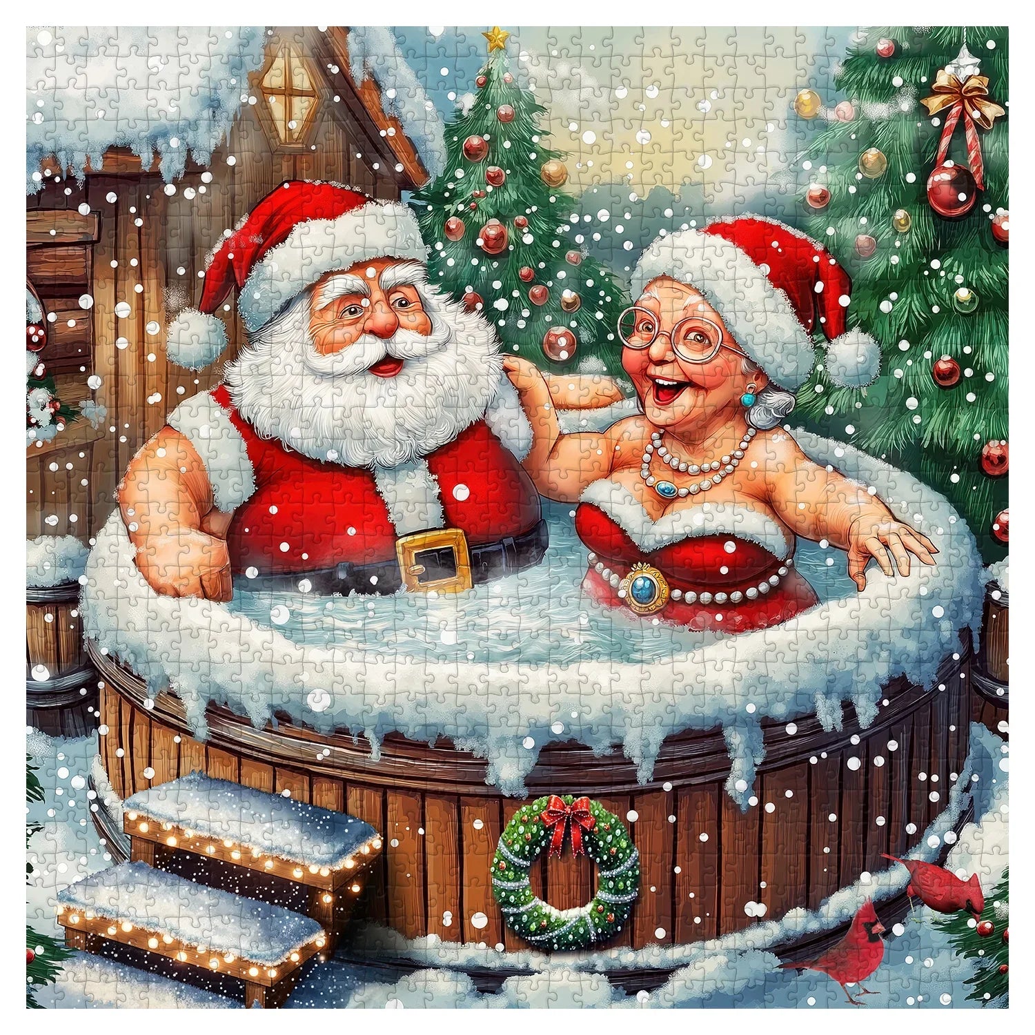 Christmas Hot Spring Time Jigsaw Puzzle 1000 Pieces