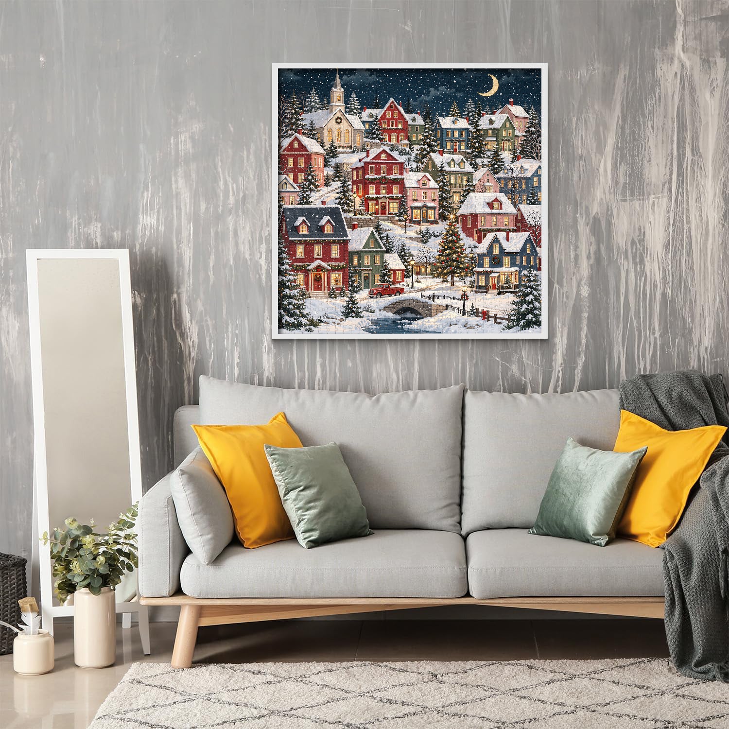 Snowy Christmas Village Jigsaw Puzzle 1000 Pieces