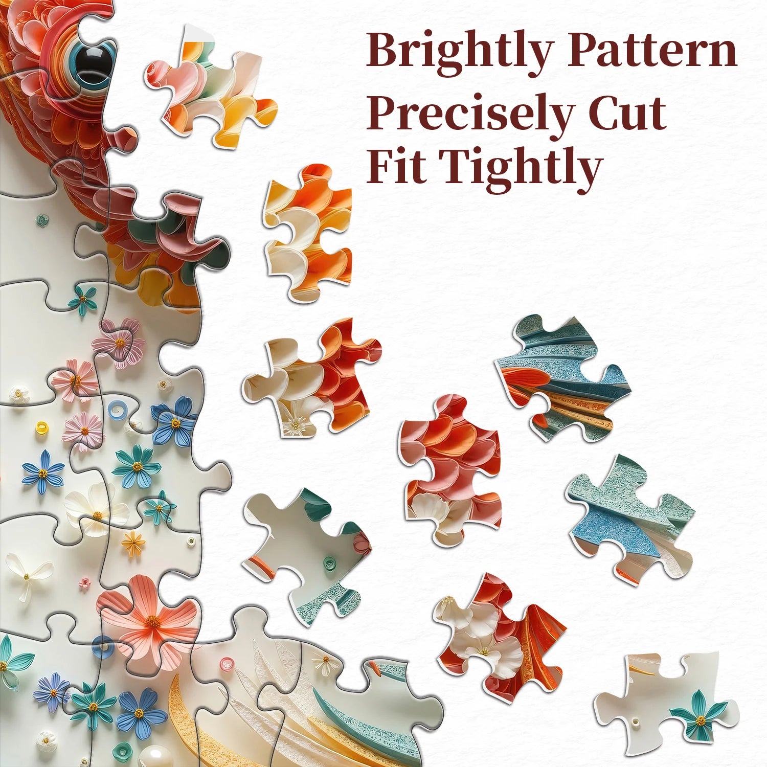 Rompecabezas floral de peces Koi de 1000 piezas