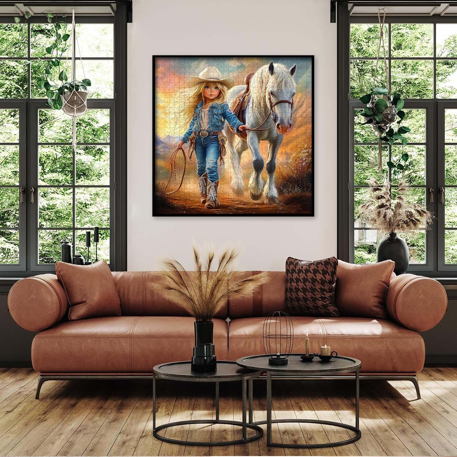 Puzzle Cowgirl blonde 1000 pièces