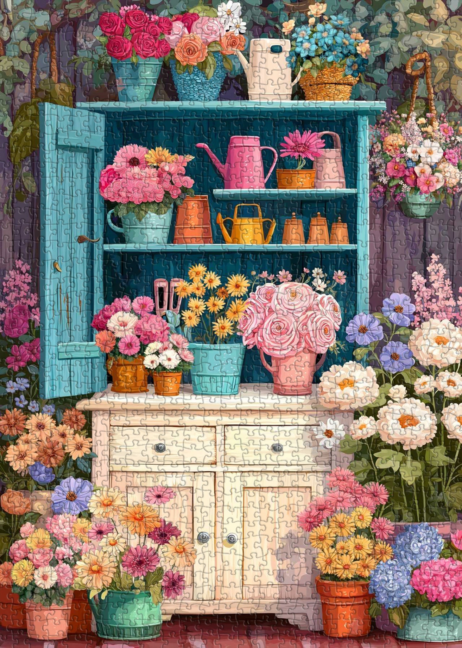 Floral Cabinet Rhythm Jigsaw Puzzle 1000 Pieces