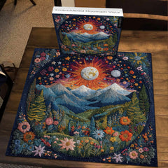 Embroidered Mountain Vista Jigsaw Puzzle 1000 Pieces