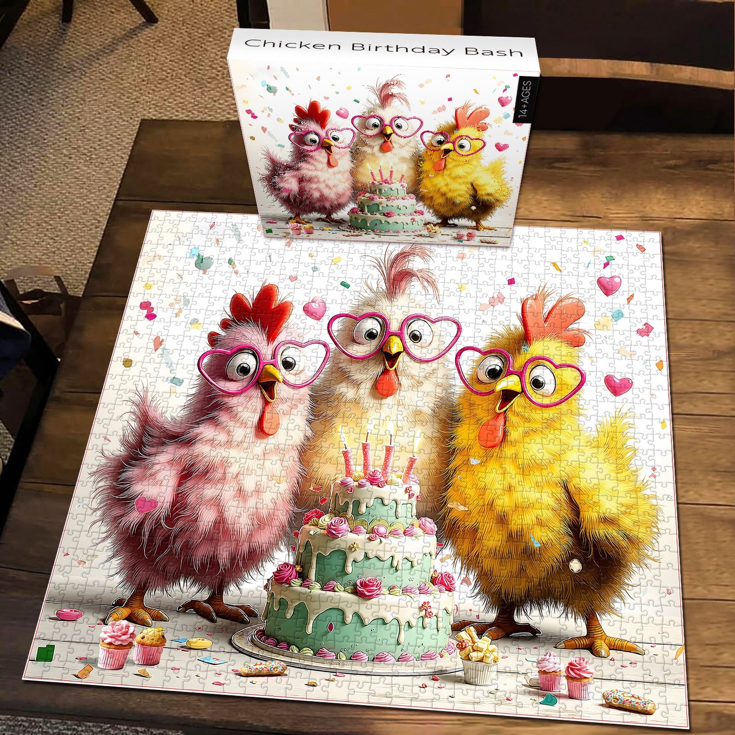 Chicken Birthday Bash Jigsaw Puzzle 1000 Pieces
