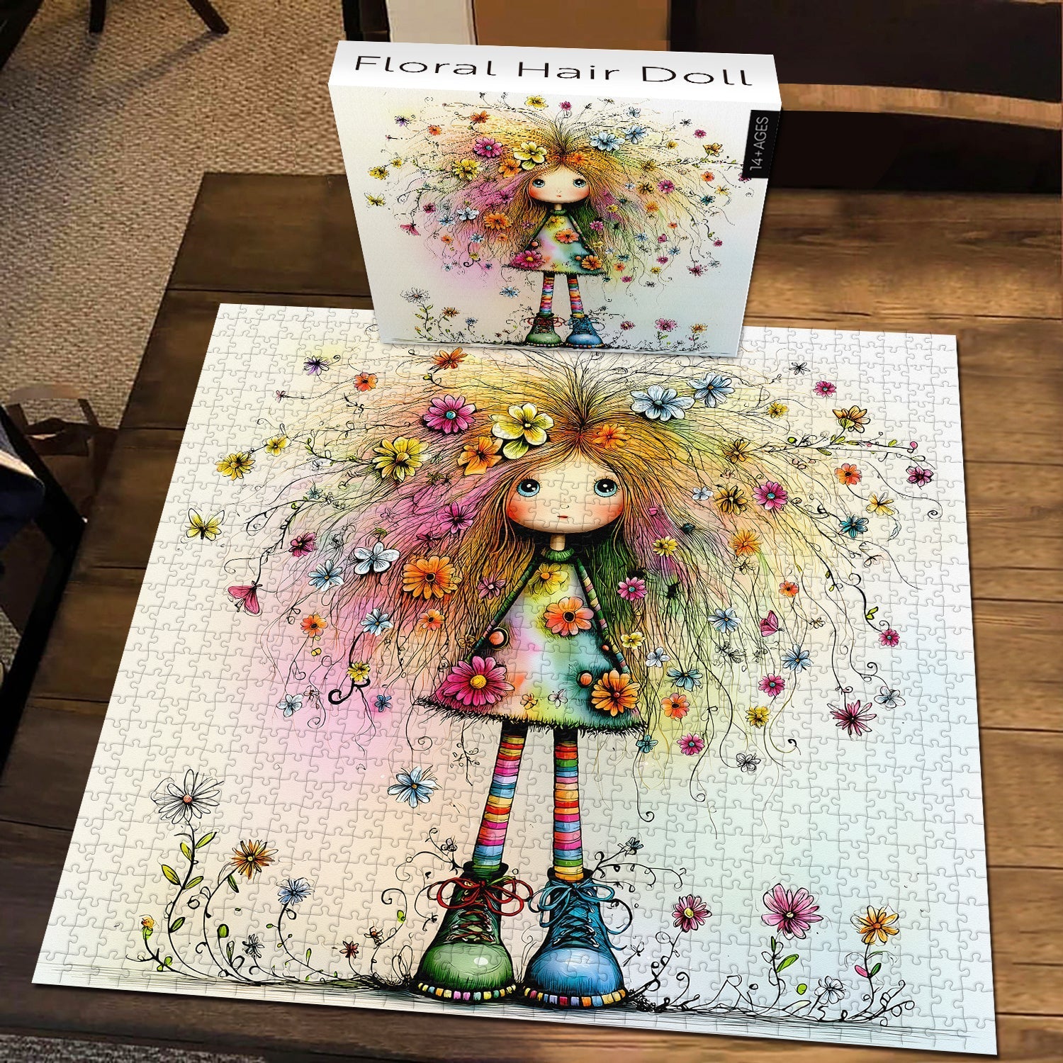 Floral Hair Doll Jigsaw Puzzle 1000 Pieces