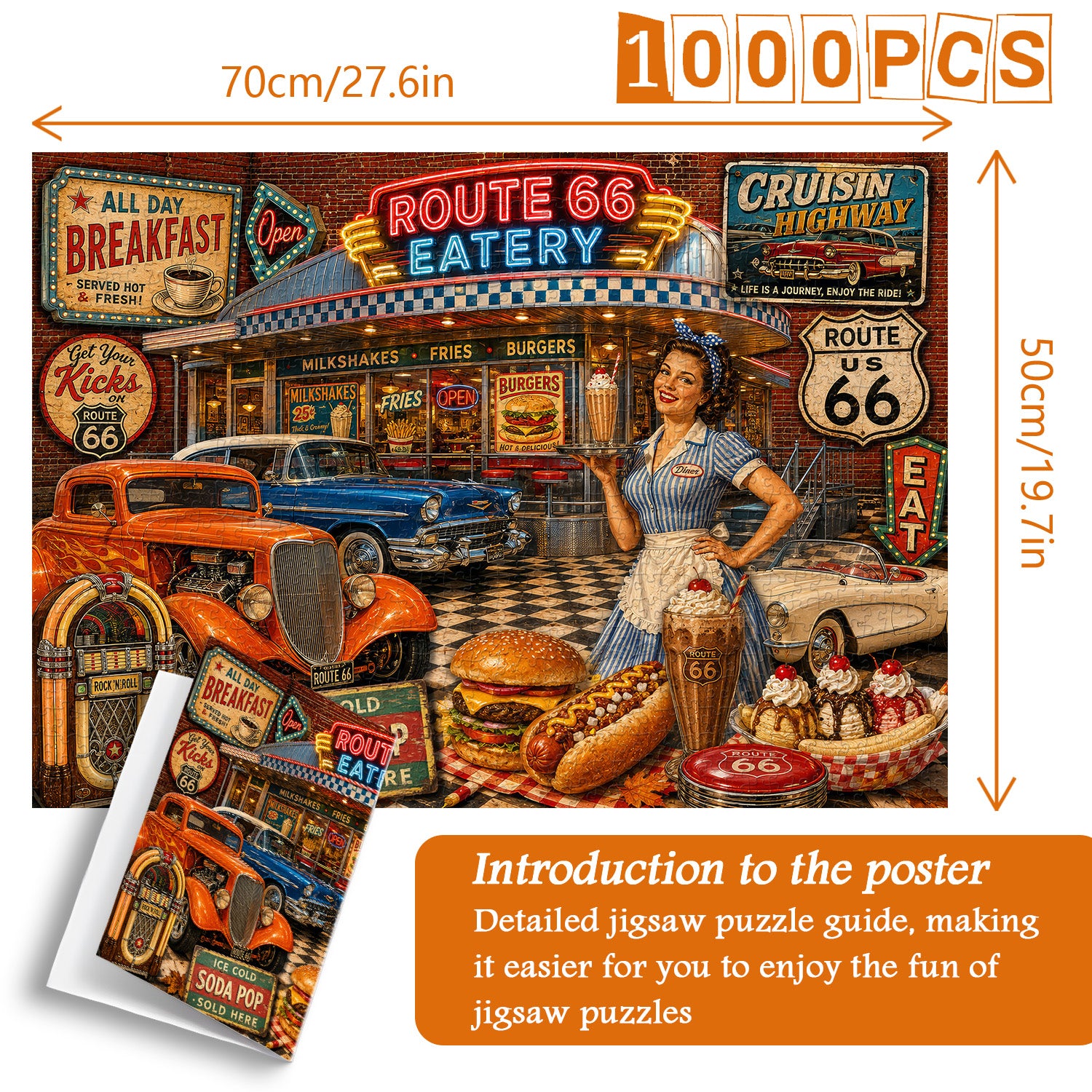Route 66 Diner Puzzle 1000 Teile