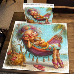 Omas Strandschläfchen-Puzzle 1000 Teile