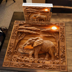 Wooden Elephant Sculpture Jigsaw Puzzle 1000 Pieces