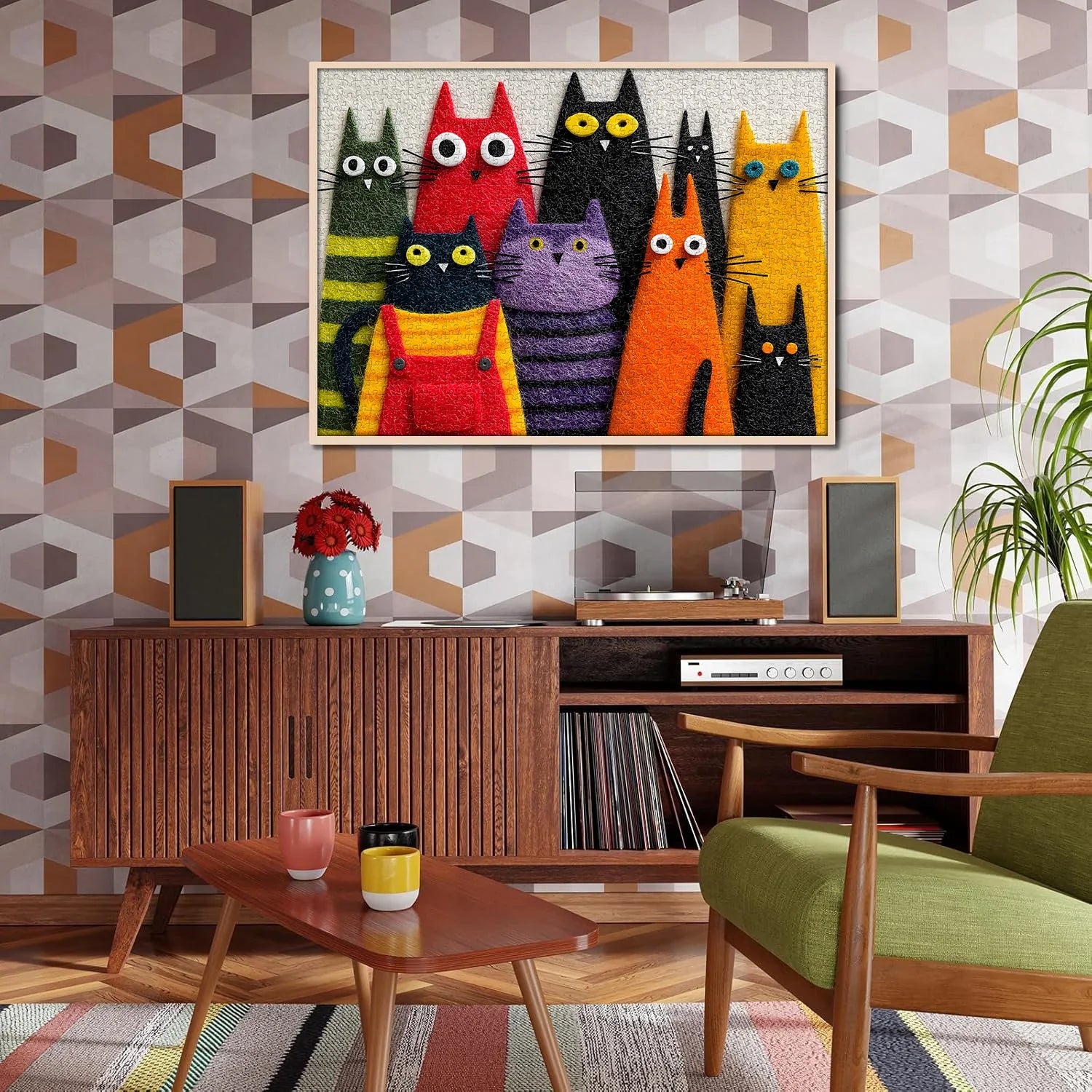 Cute Fuzzy Cats Jigsaw Puzzle 1000 Pieces