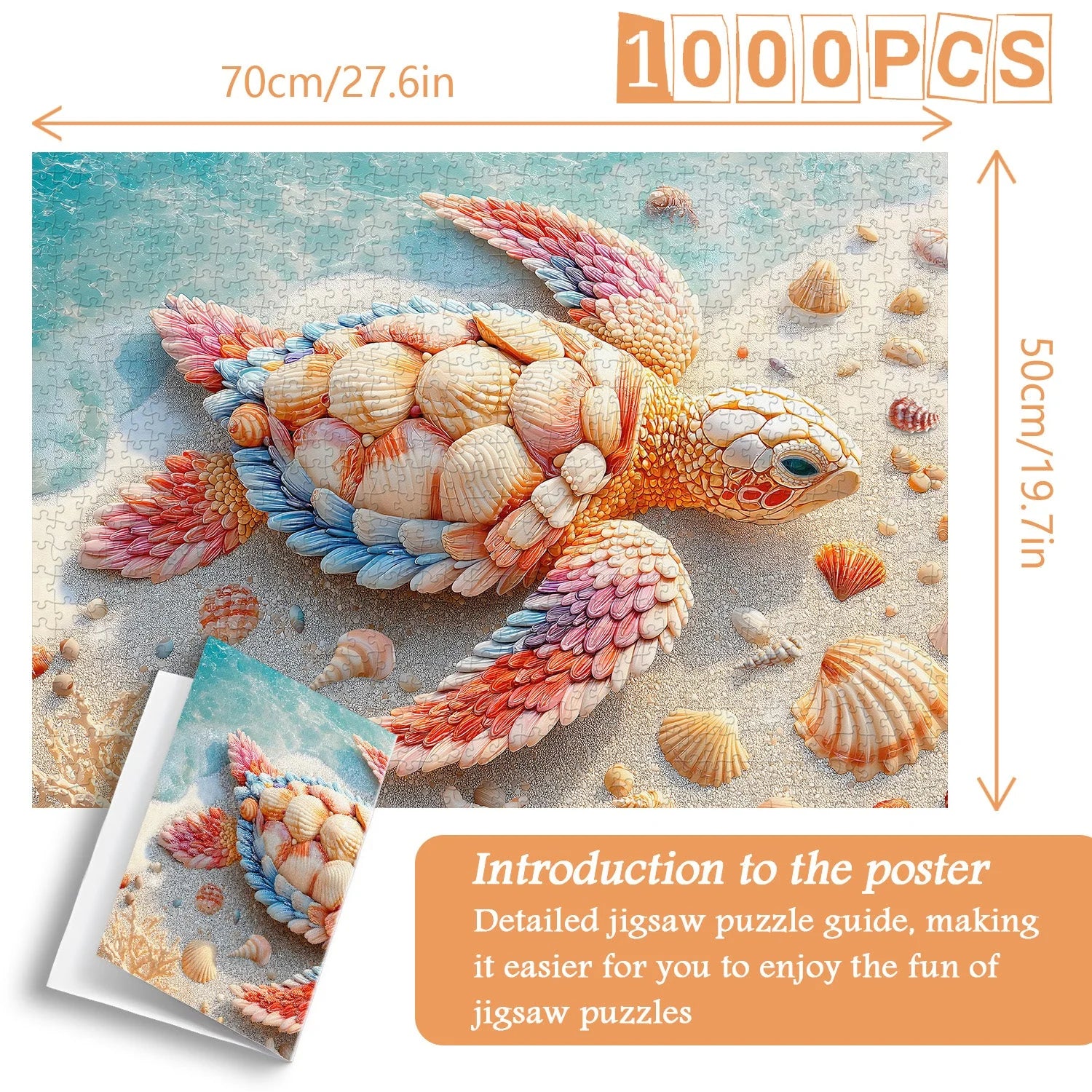 Ocean Shell Turtle Jigsaw Puzzle 1000 Pieces