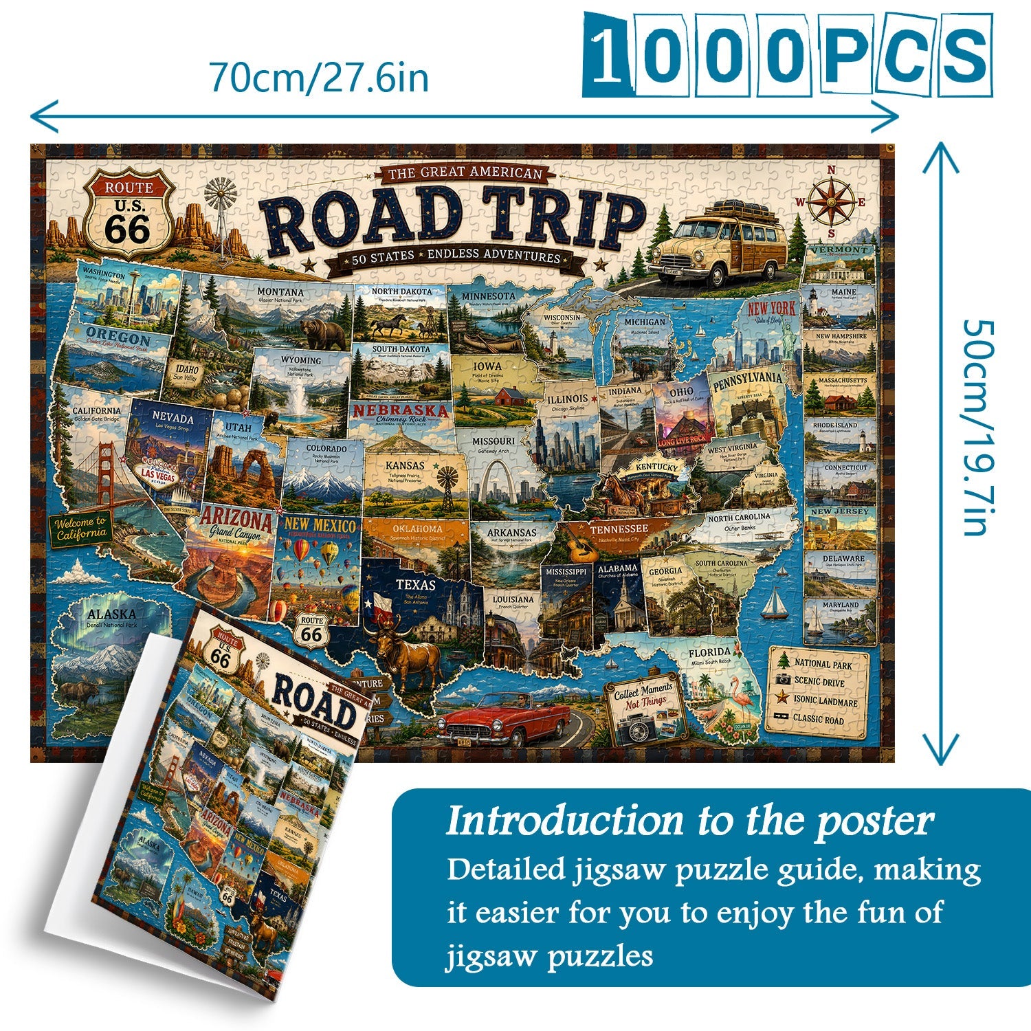 American Road Trip Jigsaw Puzzle 1000 Pieces
