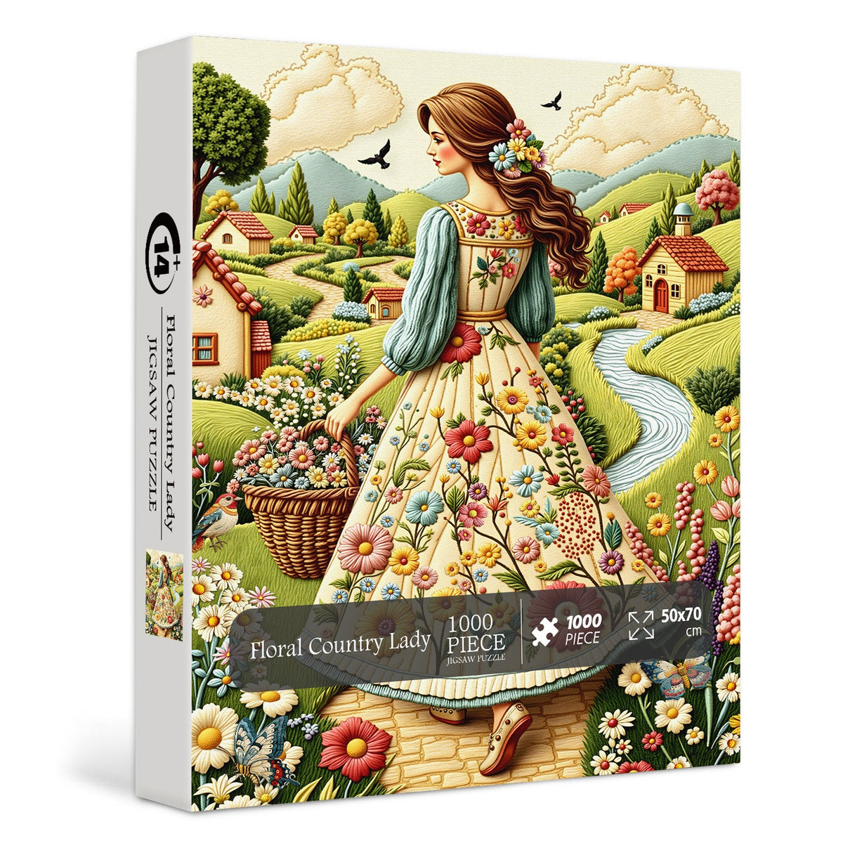 Floral Country Lady Jigsaw Puzzle 1000 Pieces