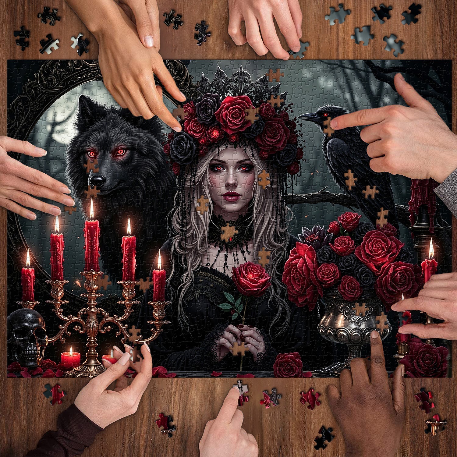 Eternal Night Rose Festival Jigsaw Puzzle 1000 Pieces