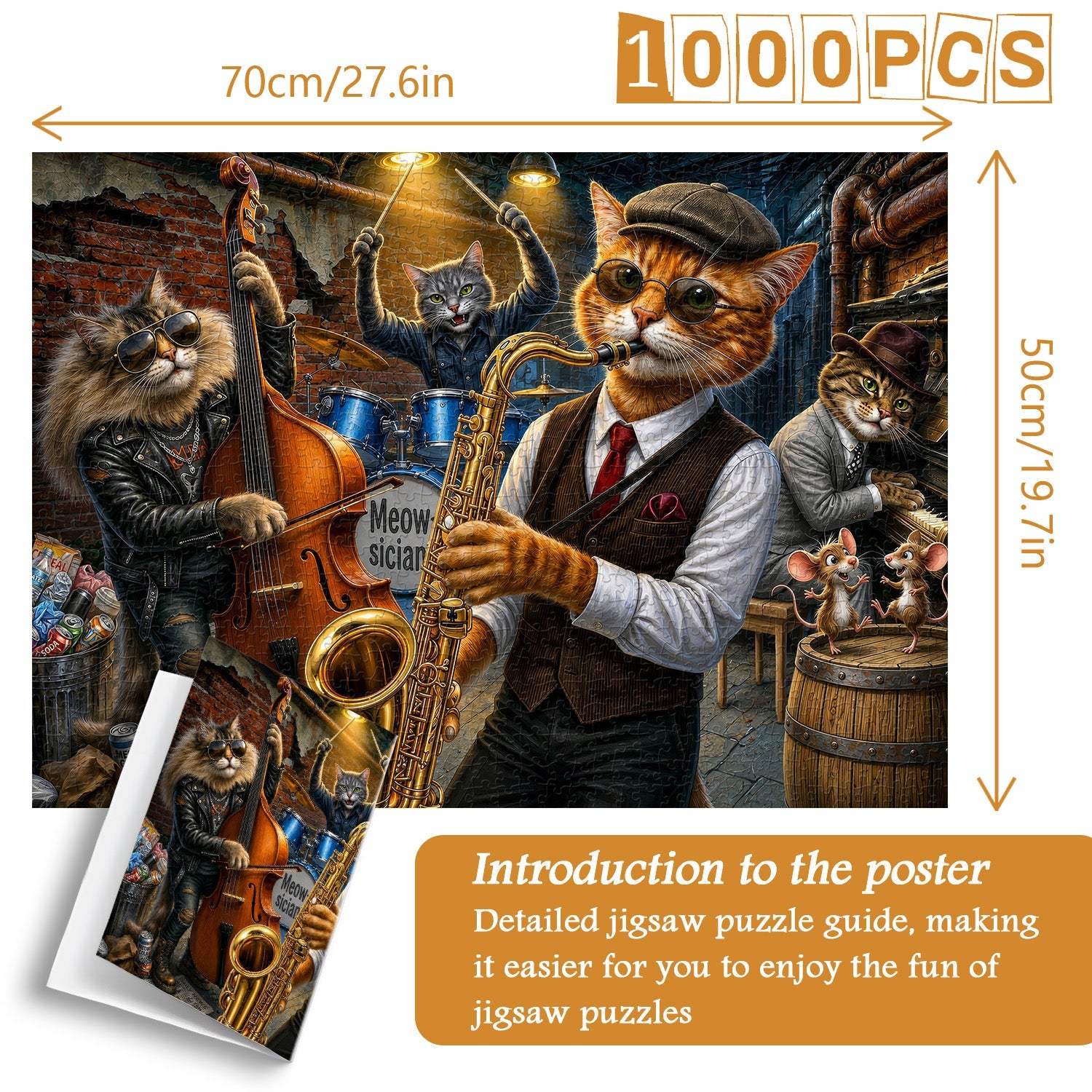 Puzzle Street Jazz Cats da 1000 pezzi