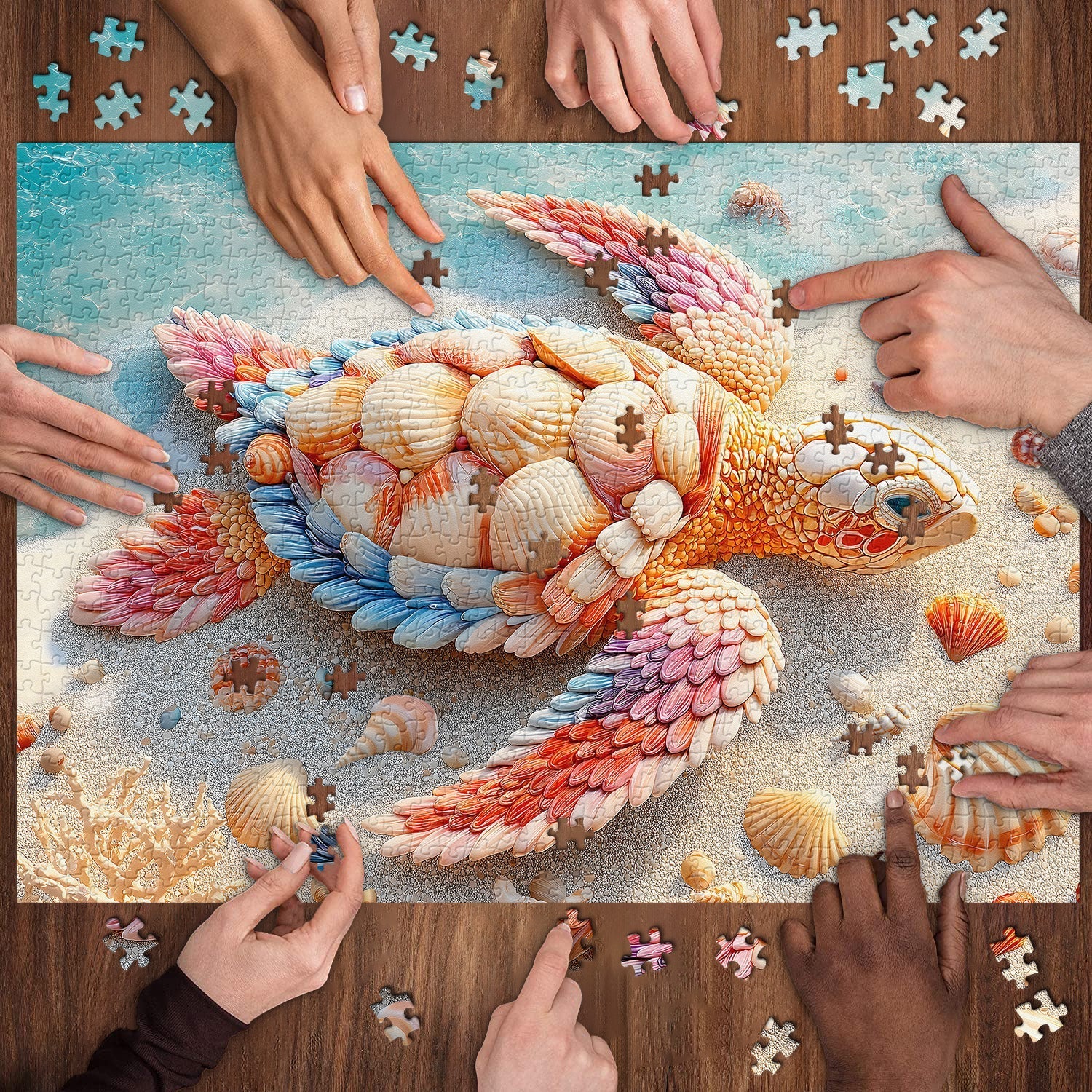 Ocean Shell Turtle Jigsaw Puzzle 1000 Pieces
