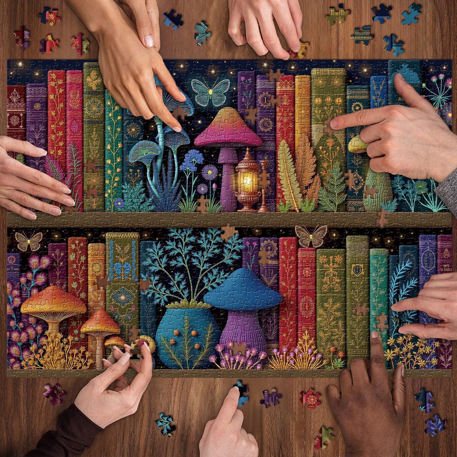Enchanted Mushroom Library Jigsaw Puzzle 1000 Pieces