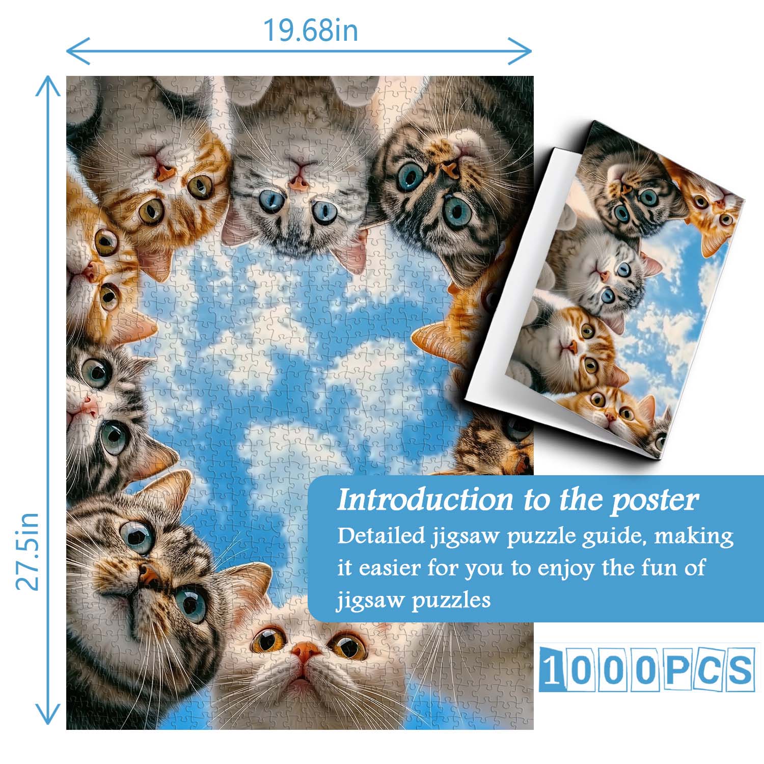 Chat Chat regardant Puzzle 1000 pièces