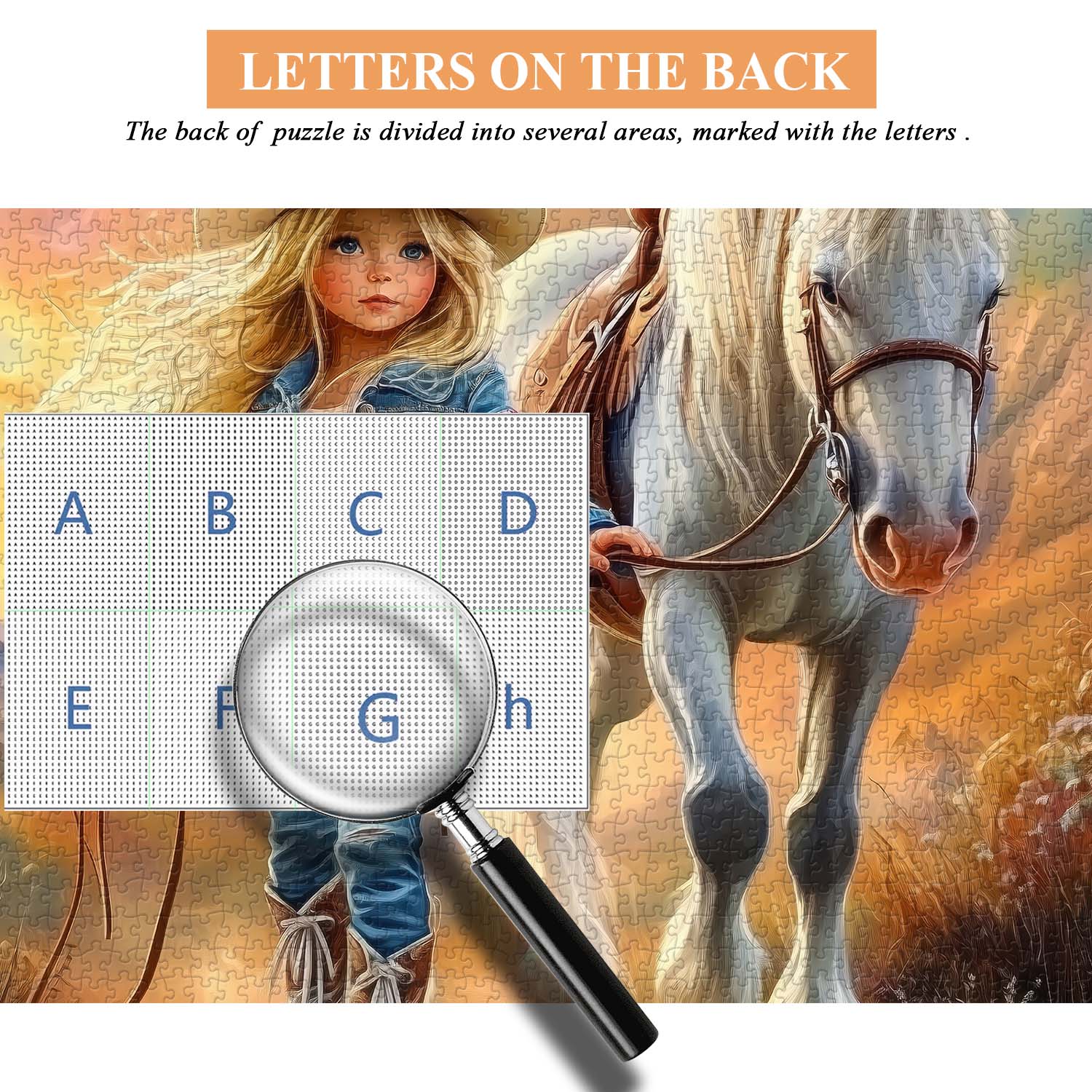 Puzzle Cowgirl blonde 1000 pièces