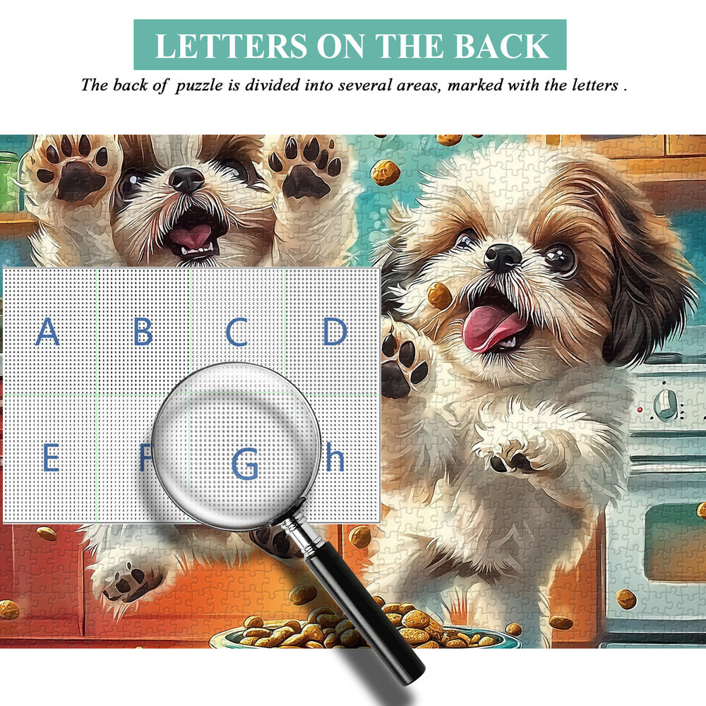 Shih Tzu Snack Time Jigsaw Puzzle 1000 Pieces
