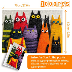 Cute Fuzzy Cats Jigsaw Puzzle 1000 Pieces