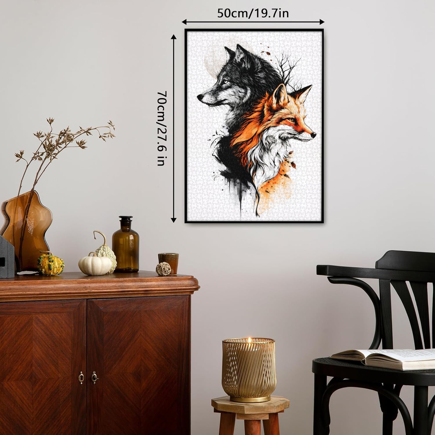 Wolf Fox Art Puzzle 1000 Teile