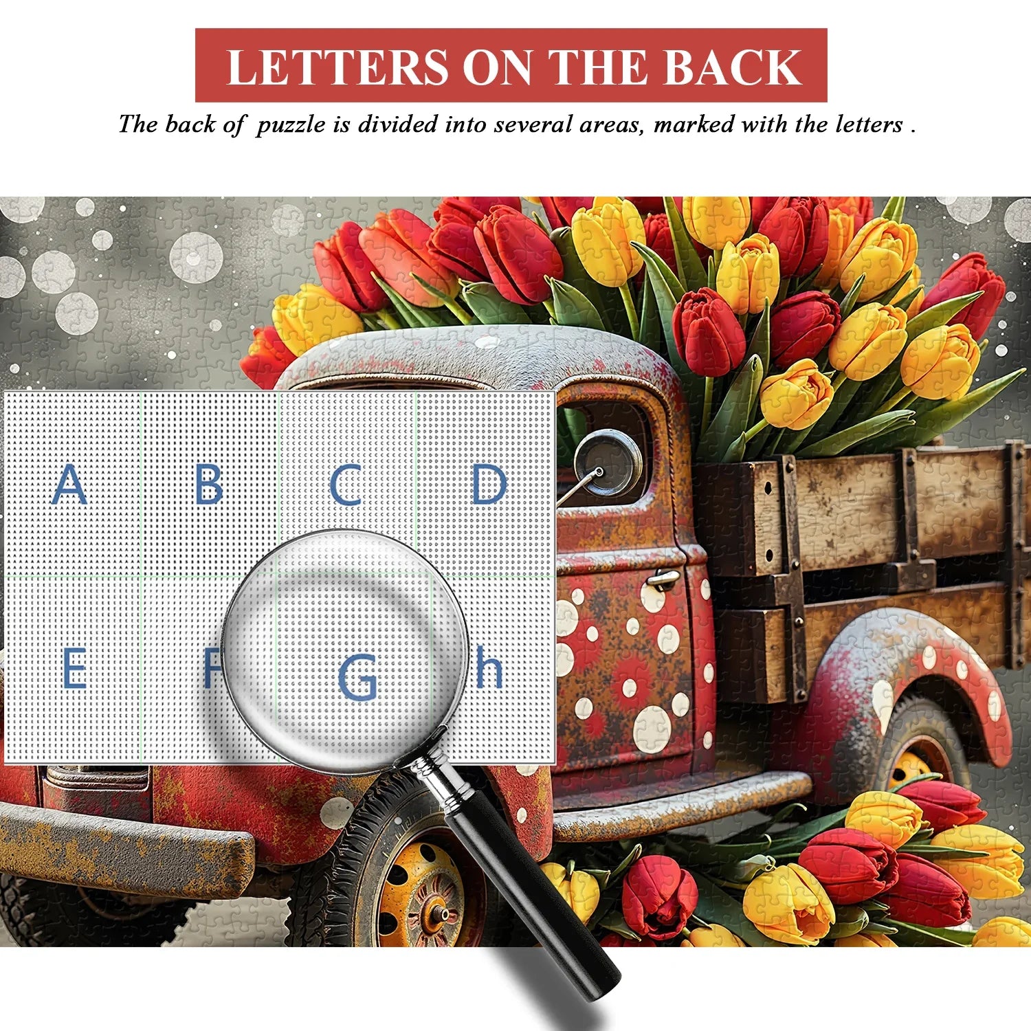 Puzzle Camion Tulipe 1000 pièces