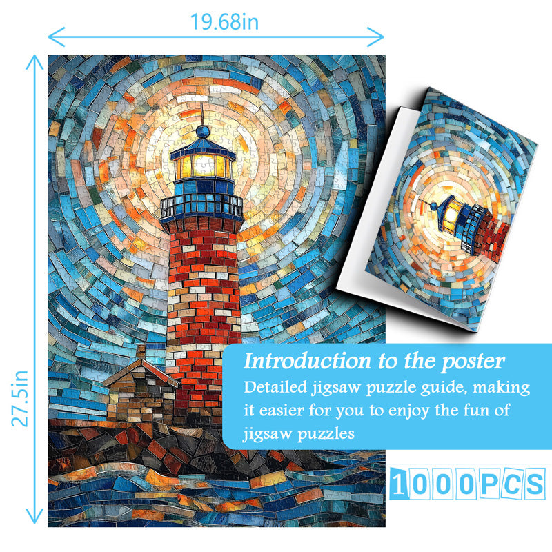 Mosaic Lighthouse Jigsaw Puzzle 1000 Pieces