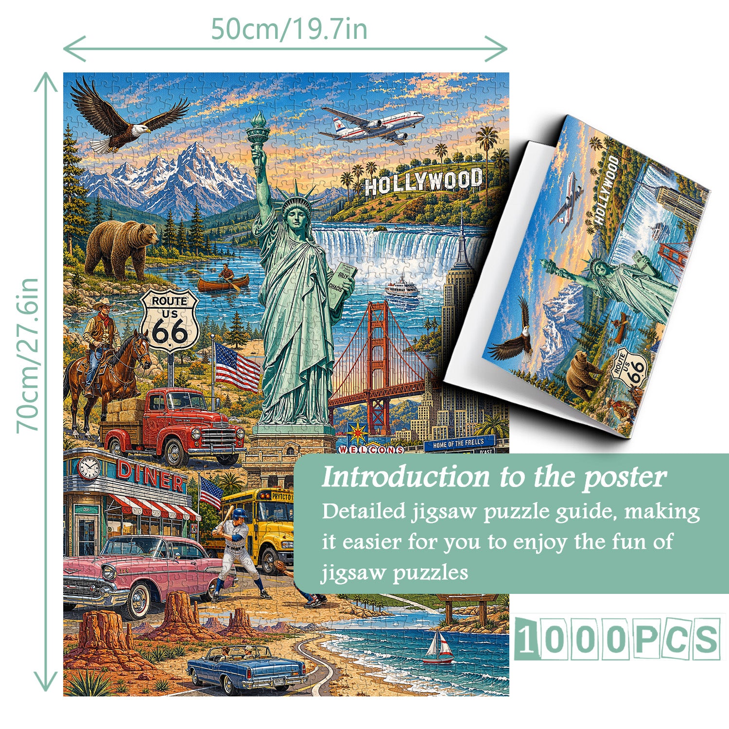 America Collage Jigsaw Puzzle 1000 Pieces