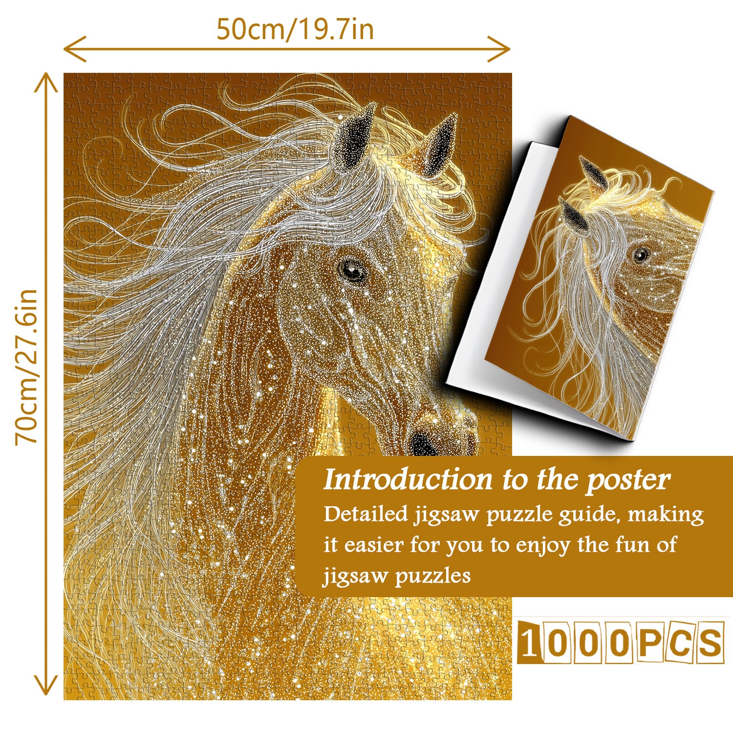 Golden Horse Jigsaw Puzzle 1000 Pieces