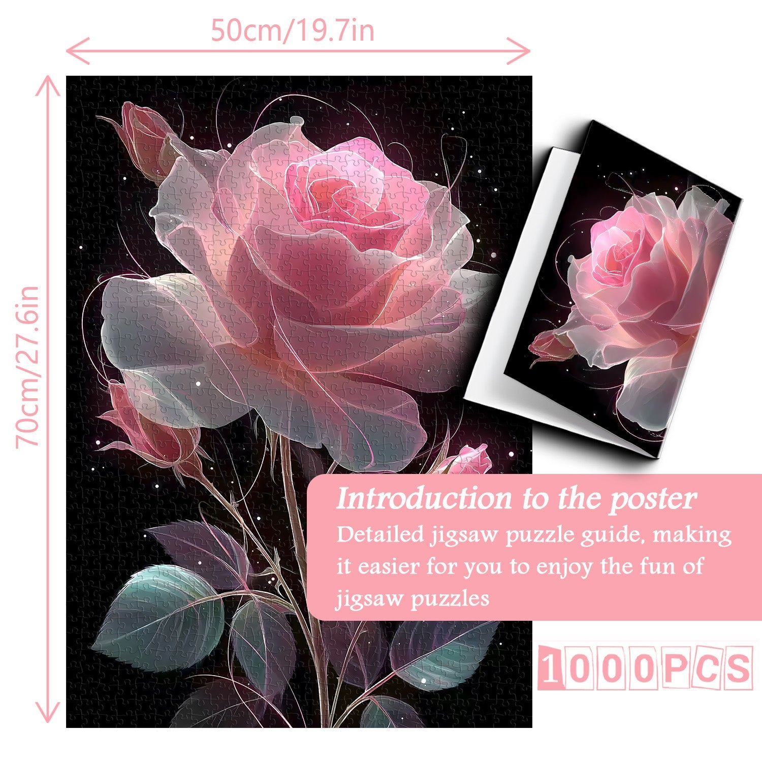 Pink Traum Rose Jigsaw Puzzle 1000 Stücke