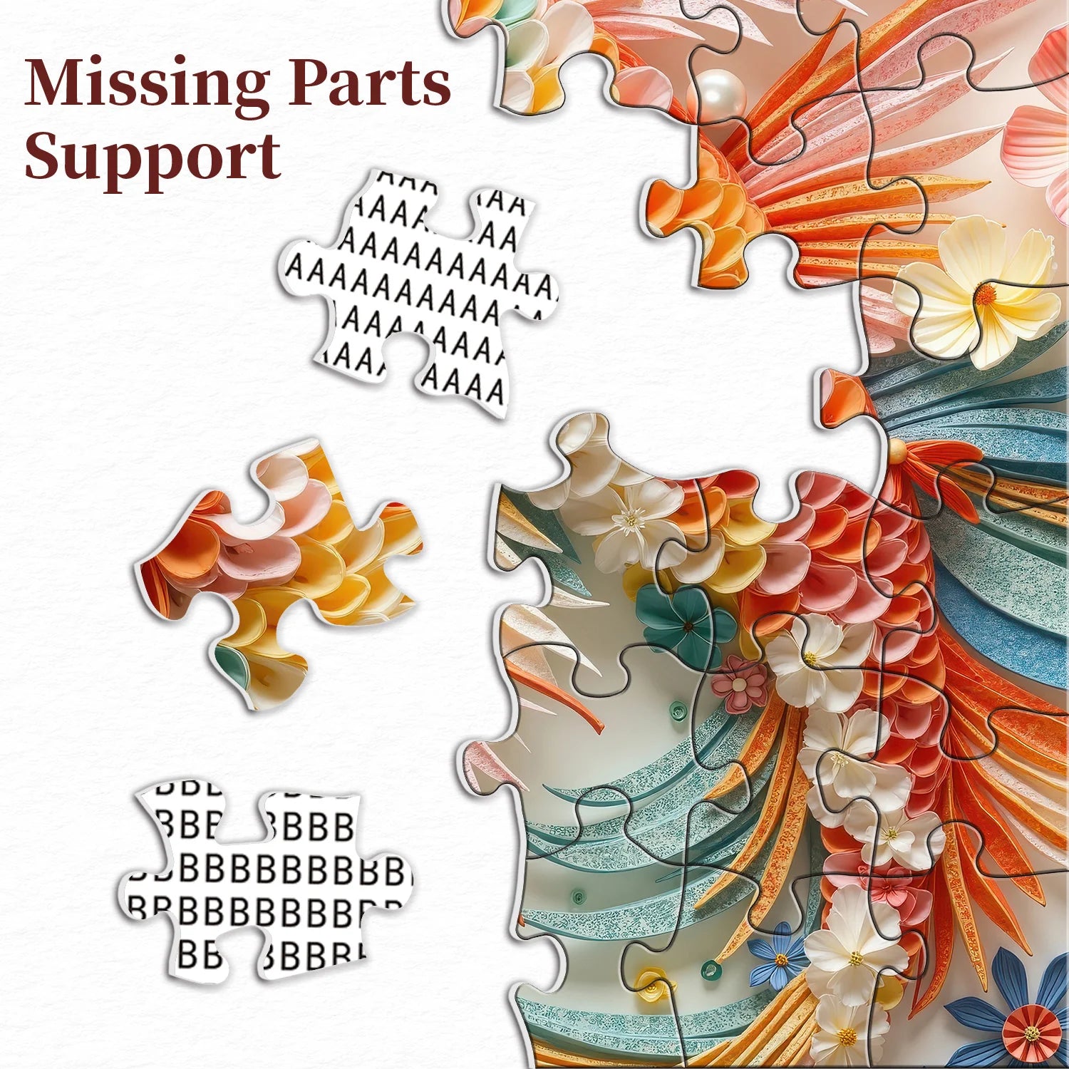 Rompecabezas floral de peces Koi de 1000 piezas