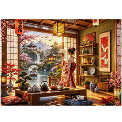 Puzzle giapponese per il ritiro del tè, 1000 pezzi