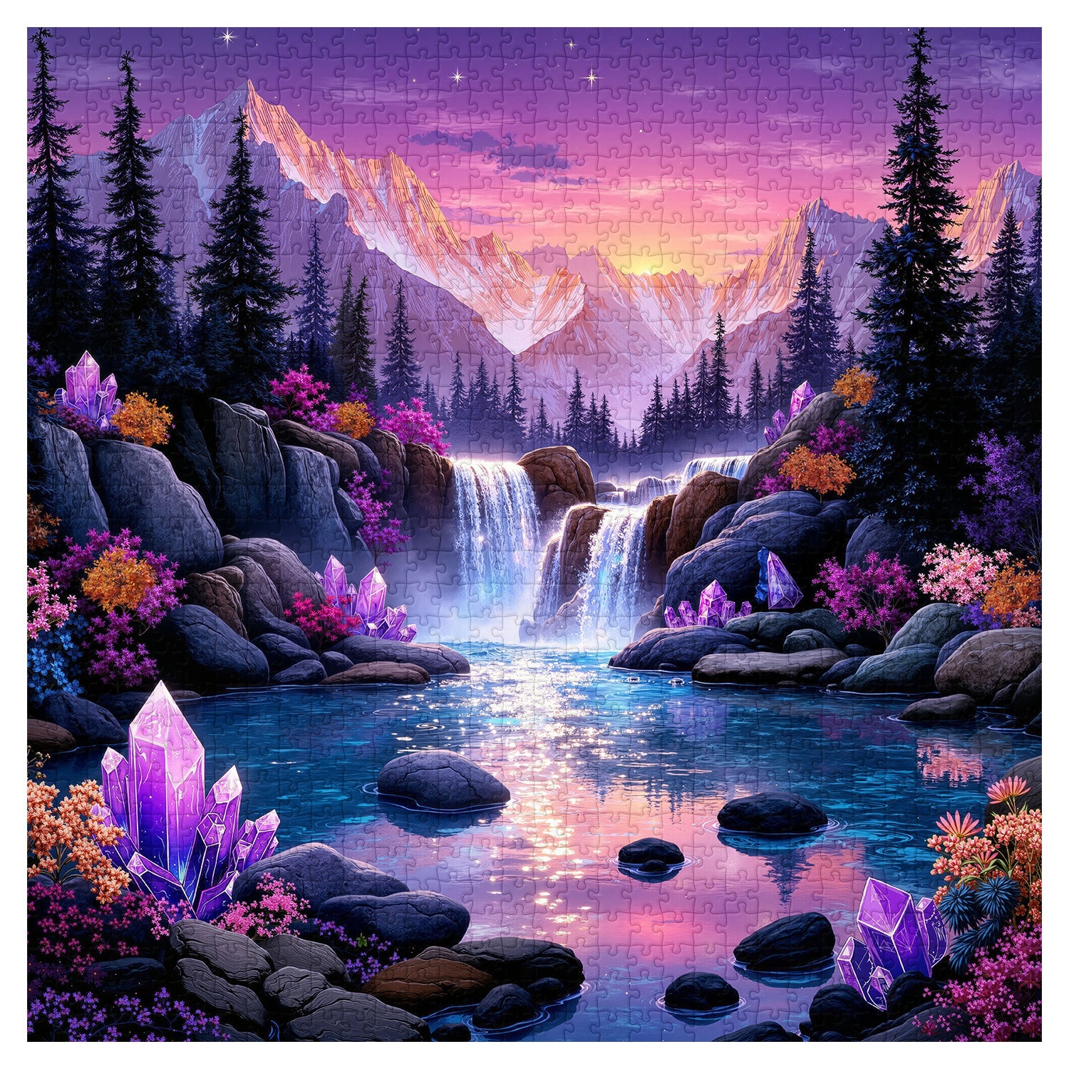 Puzzle Royaume secret d'améthyste 1000 pièces