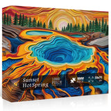 Sunset Hot Spring Jigsaw Puzzle 1000 Pieces