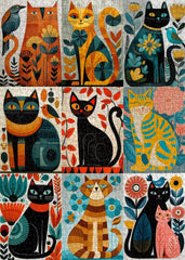 Cat Art Jigsaw Puzzle 1000 Pieces