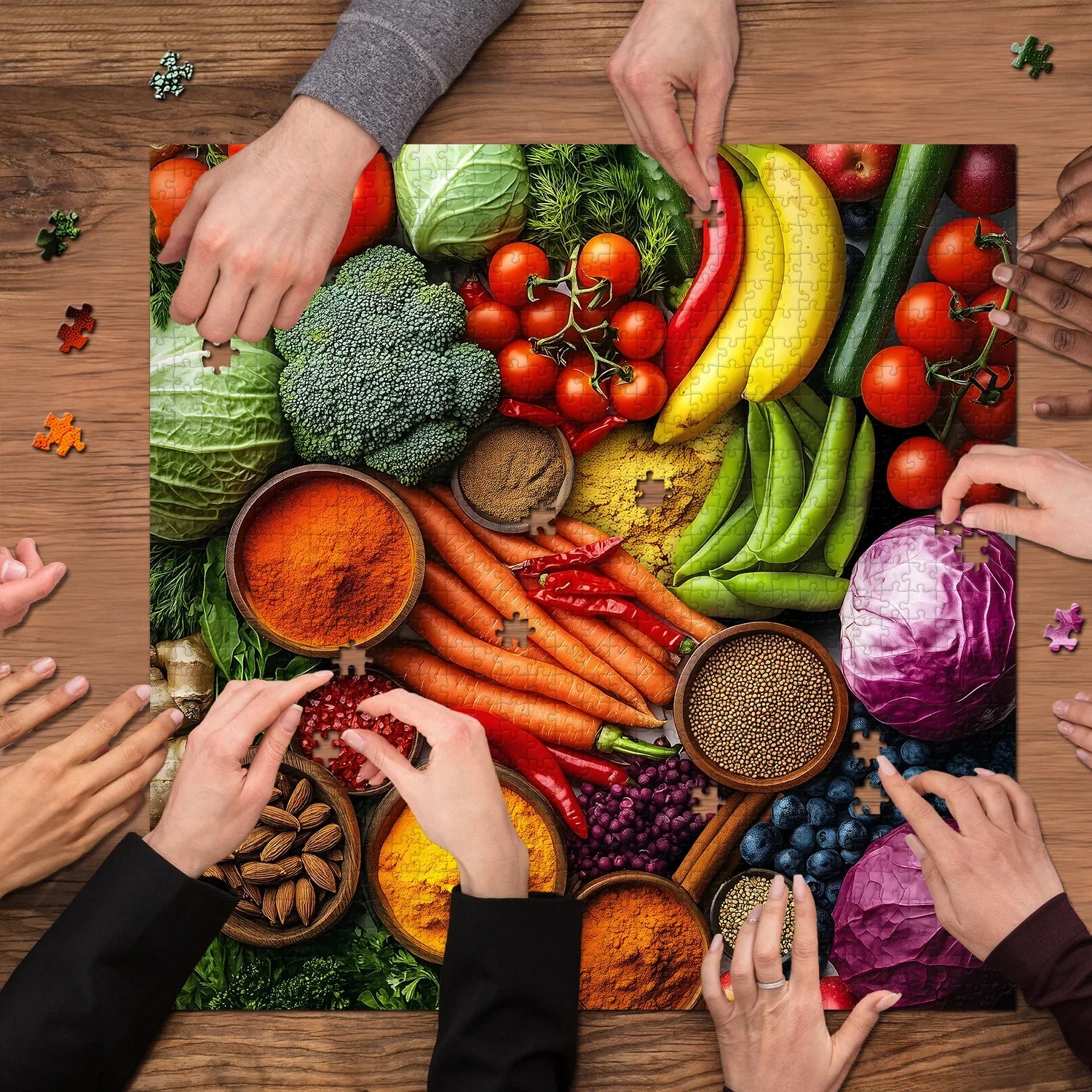 Vibrant Harvest Feast Jigsaw Puzzle 1000 Pieces