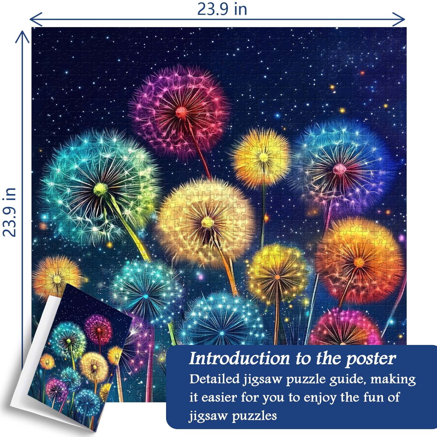 Puzzle Pissenlit Lumineux 1000 Pièces