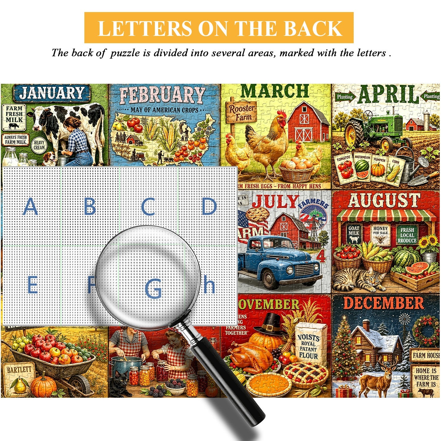 Twelve Farm Months Jigsaw Puzzle 1000 Pieces