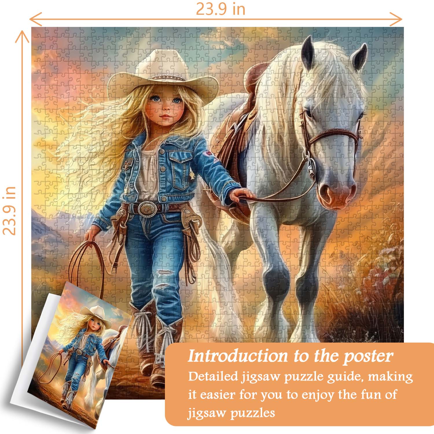 Puzzle Cowgirl blonde 1000 pièces