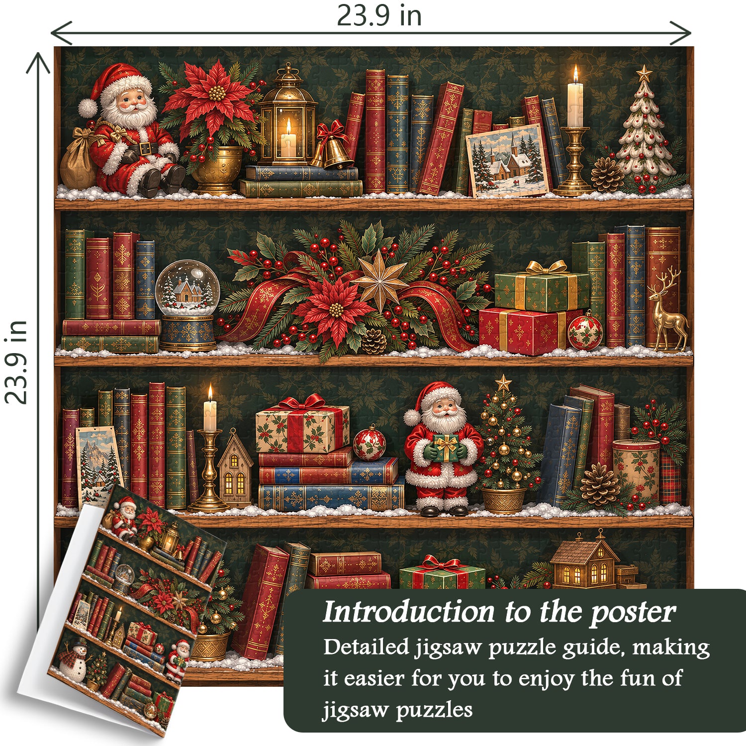 Christmas Library Jigsaw Puzzle 1000 Pieces