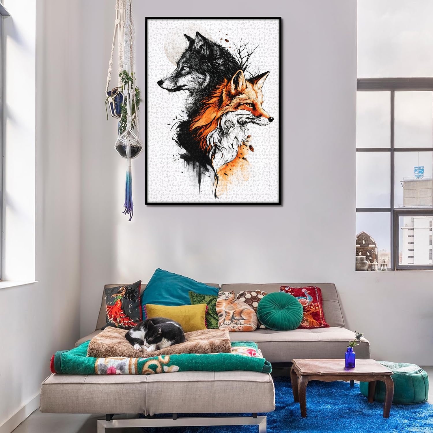 Wolf Fox Art Puzzle 1000 Teile