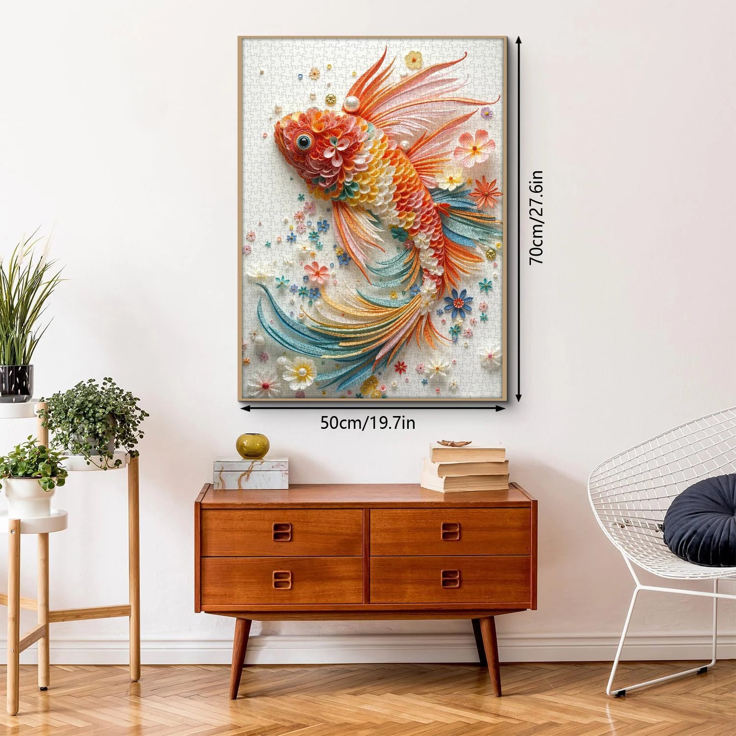 Rompecabezas floral de peces Koi de 1000 piezas