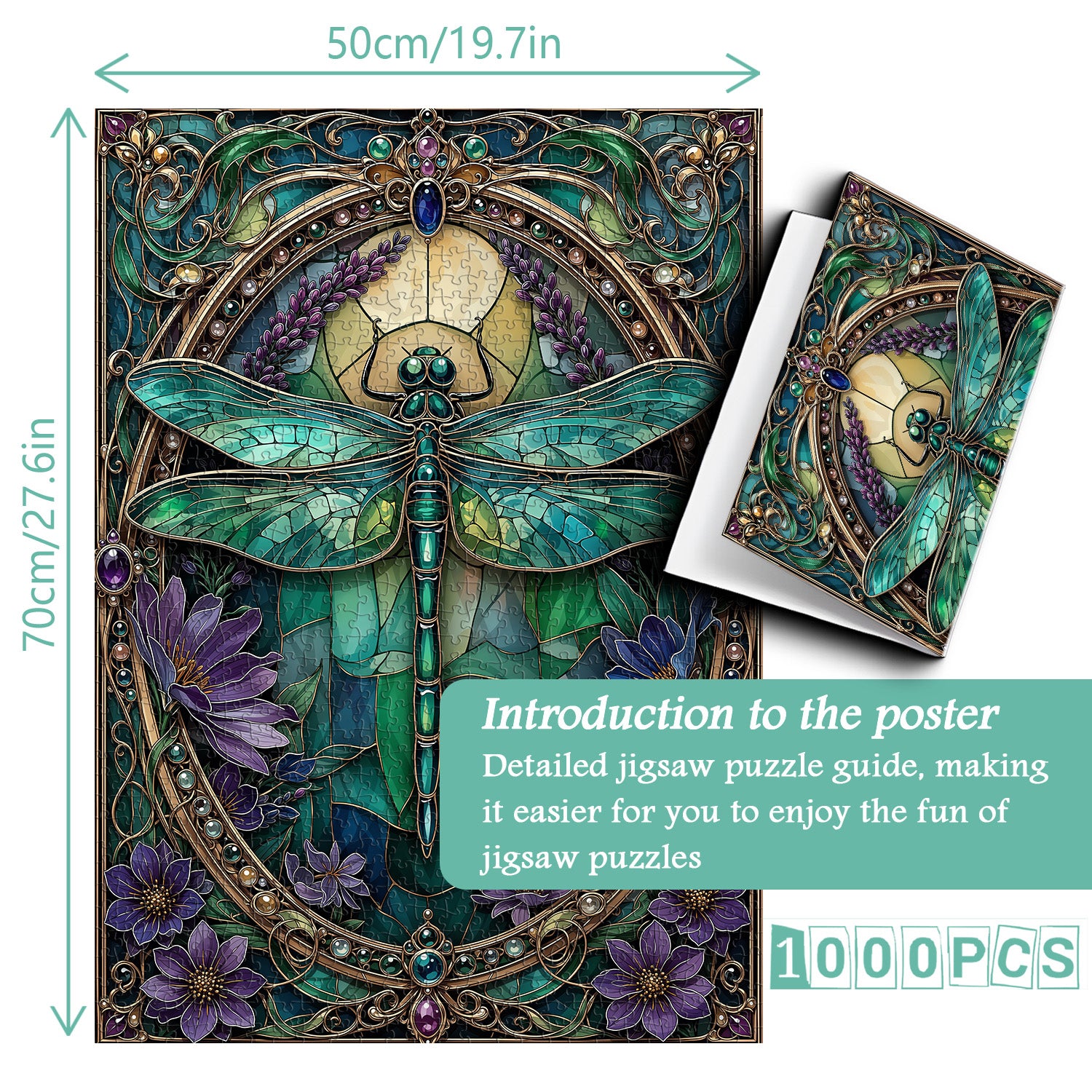 Glass Dragonfly Jigsaw Puzzle 1000 Pieces