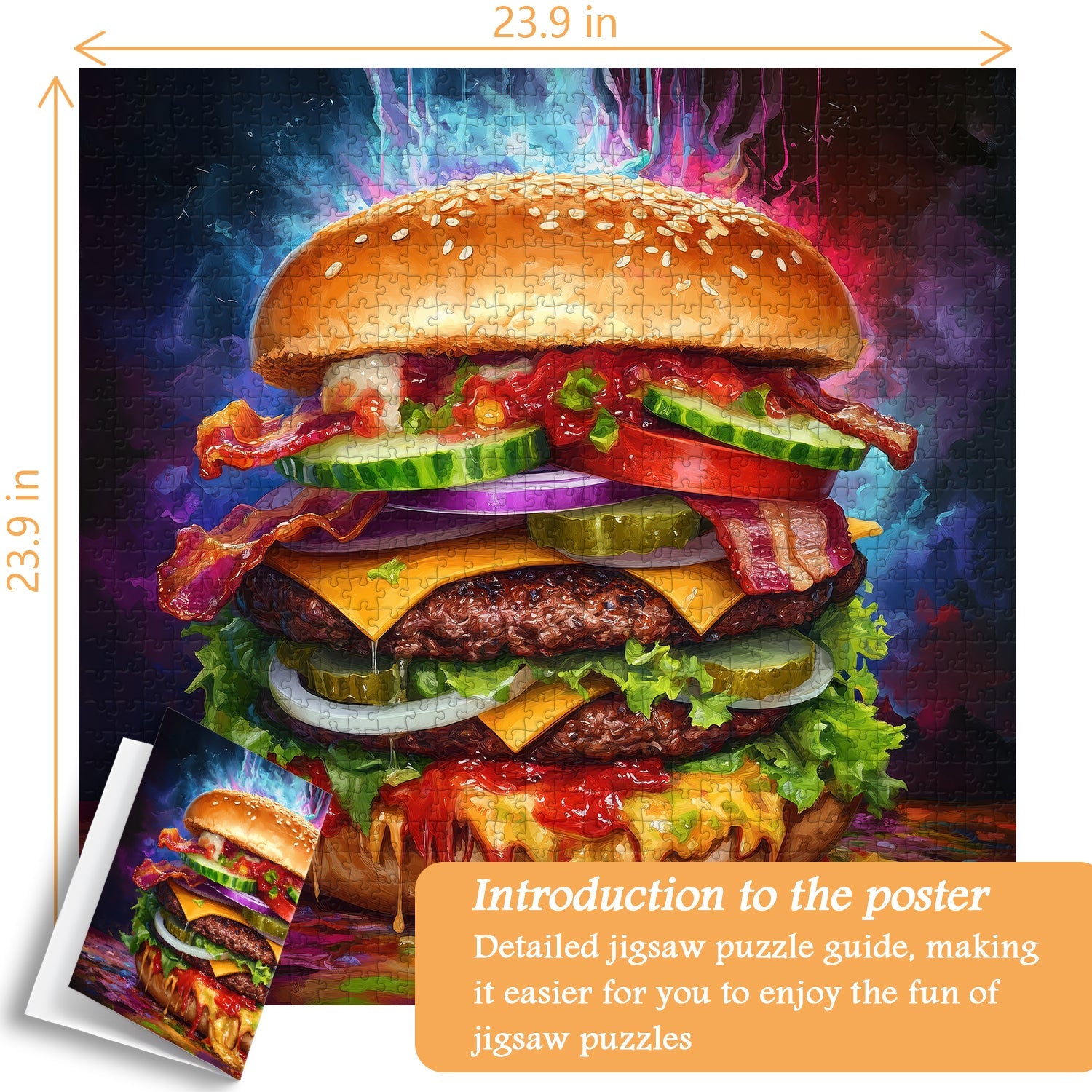 Puzzle Délicieux Hamburger 1000 Pièces