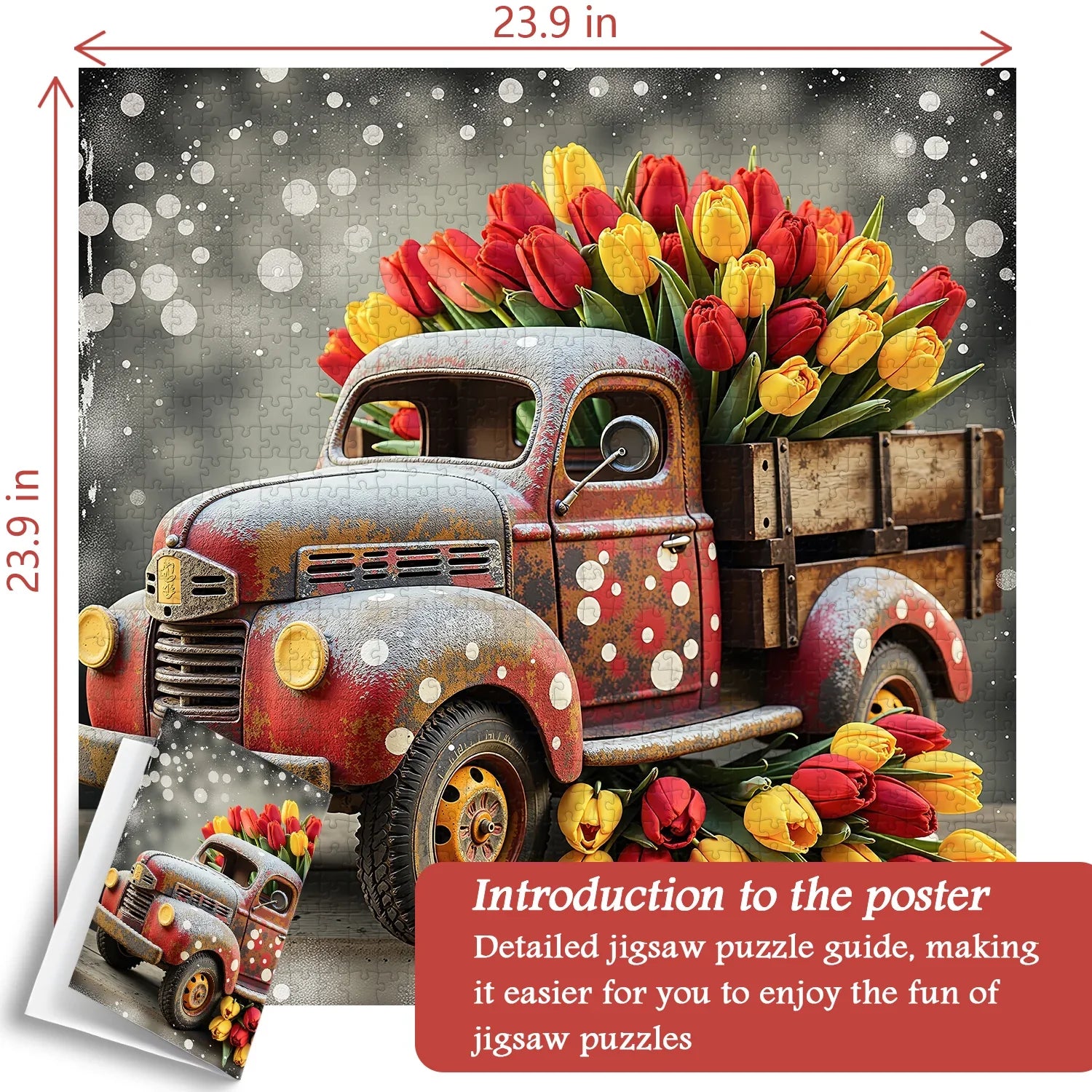 Puzzle Camion Tulipe 1000 pièces